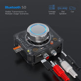 Receptor Bluetooth 5.0 C39 Convertidor de audio inalámbrico RCA a 3,5 mm Compatible con tarjeta TF, C39